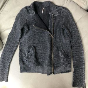 Free People zip up sweater jacket
